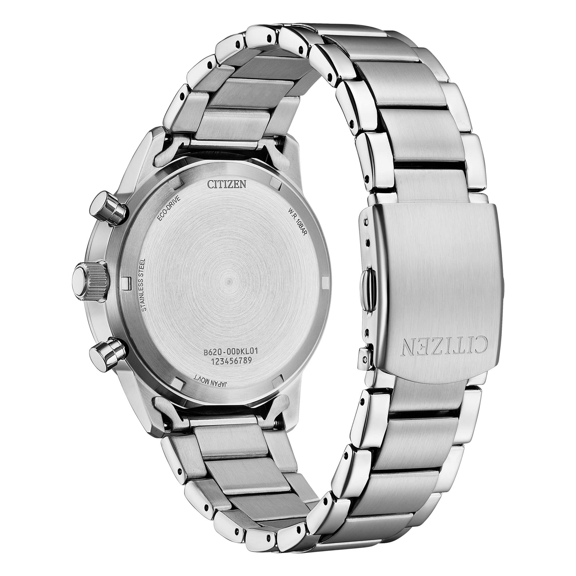Orologio Citizen Eco-Drive cronografo in acciaio con quadrante blu