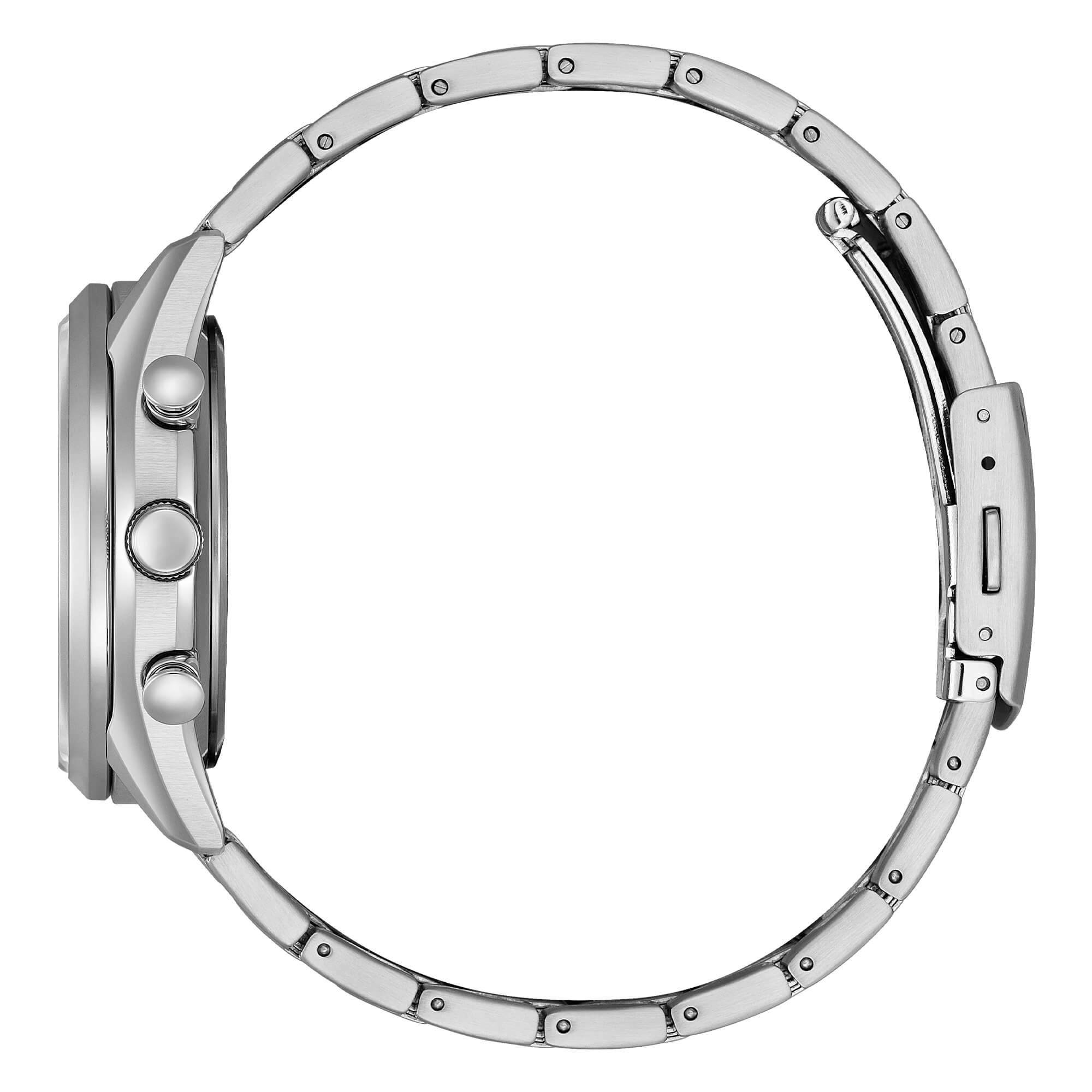 Orologio Citizen Eco-Drive cronografo in acciaio con quadrante blu a fantasia